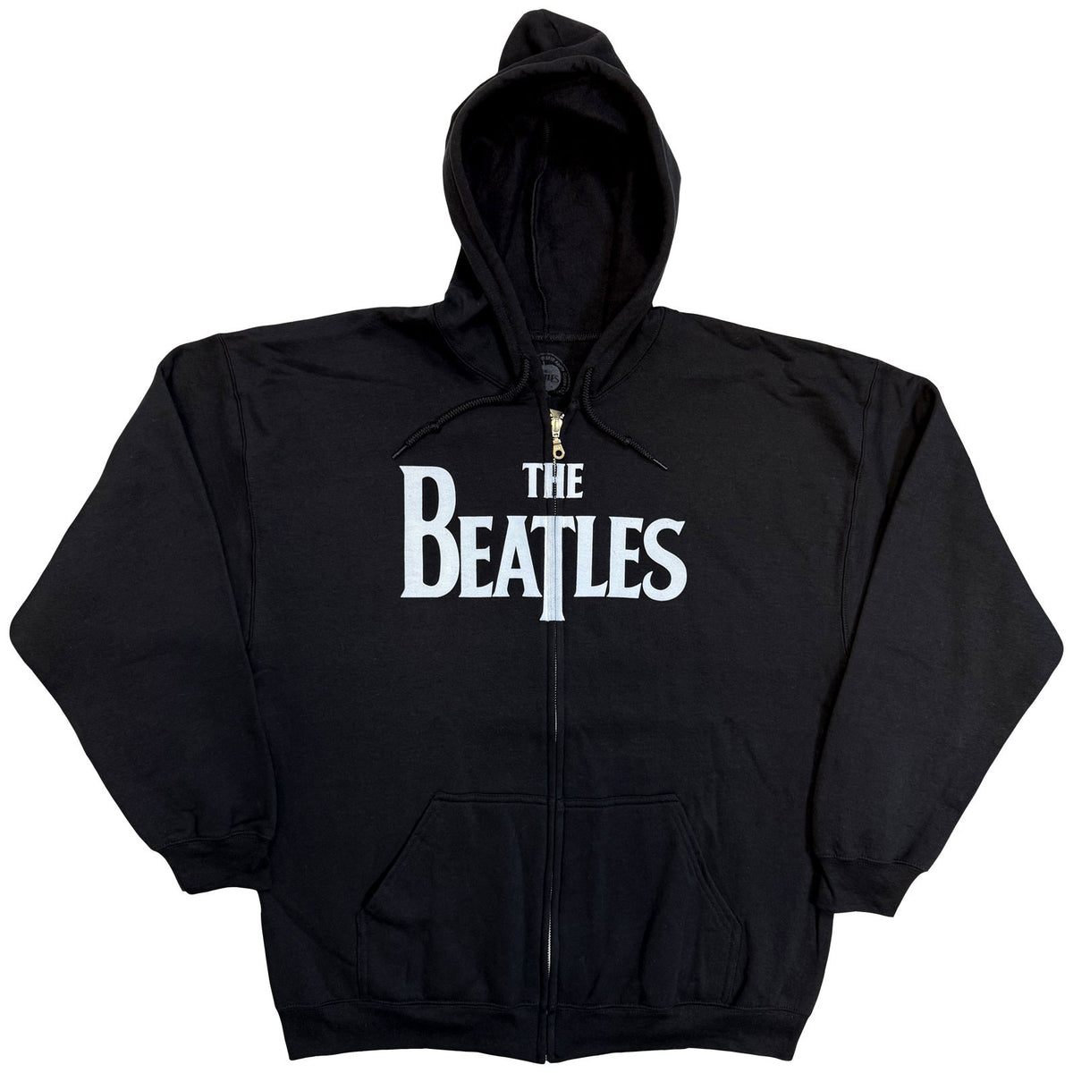 THE BEATLES - DROP T LOGO - Zipped Hoodie Black - 2