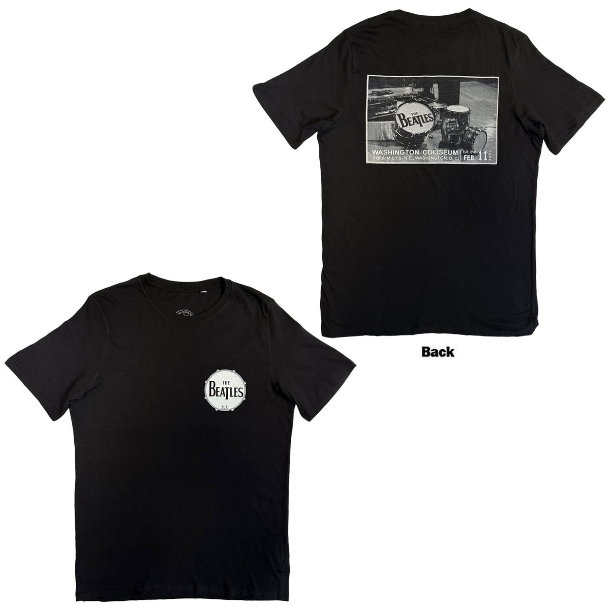 THE BEATLES - WASHINGTON COLISEUM - T-Shirt Black