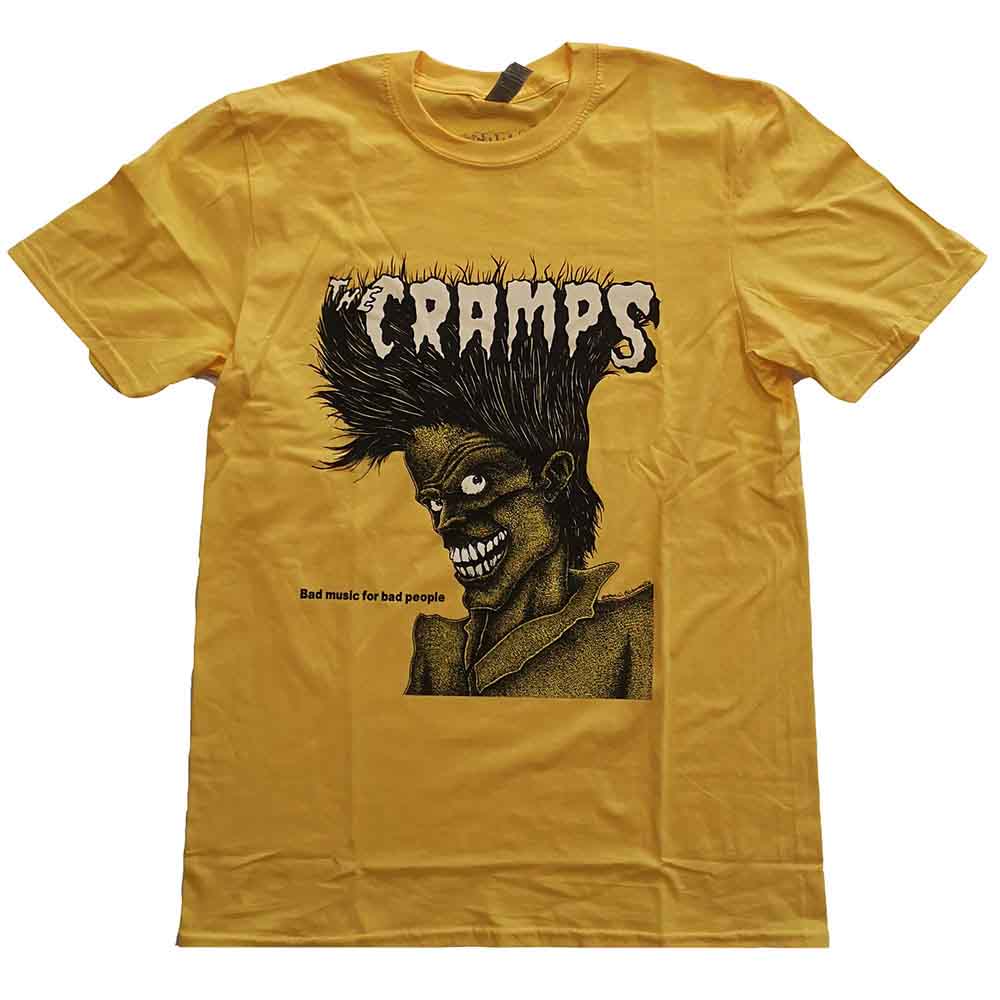 THE CRAMPS - BAD MUSIC - T-Shirt Yellow