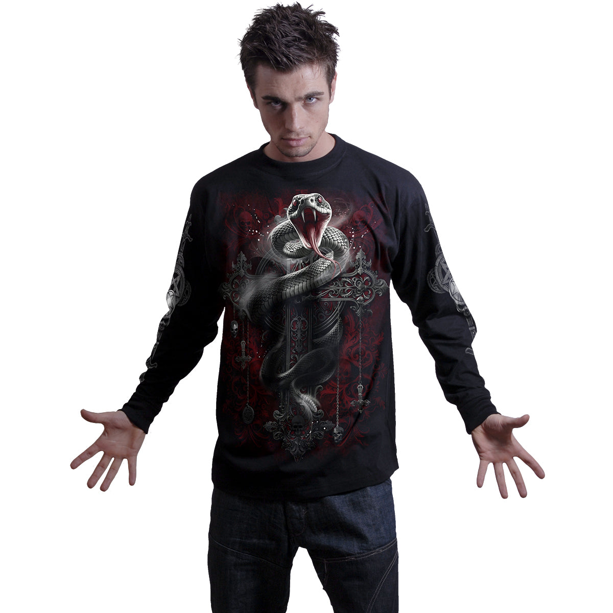 GOTHIC SERPENT - Camiseta de manga larga Negro