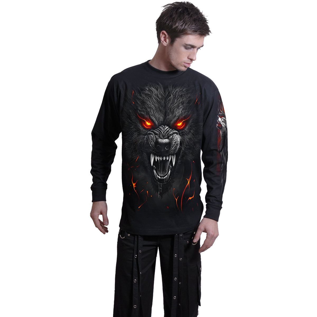 DARKEST FEAR - Camiseta de manga larga Negra