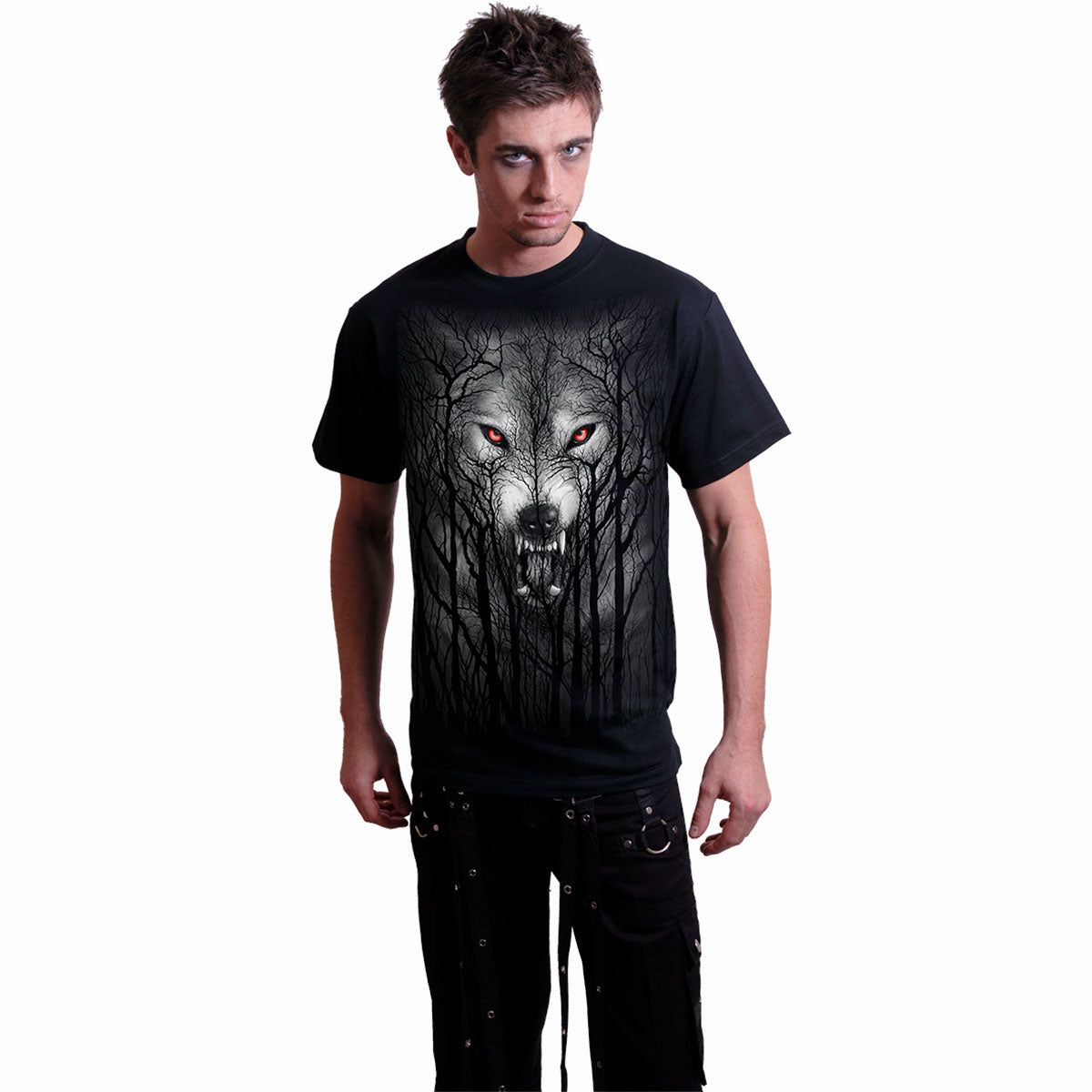 FOREST WOLF - Camiseta Negra