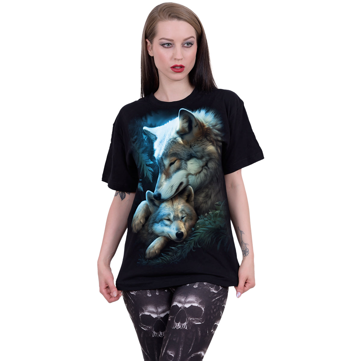 AMOR DE MADRE - Camiseta con estampado frontal Negro