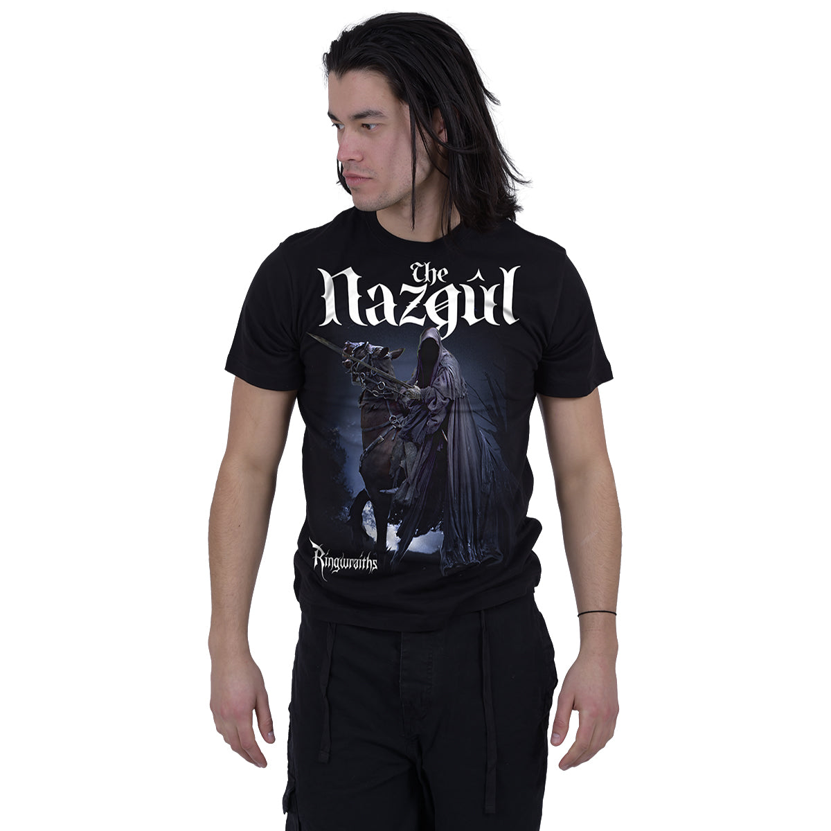 LOTR - EL NAZGUL - RINGWRAITHS - Camiseta con estampado frontal Negro