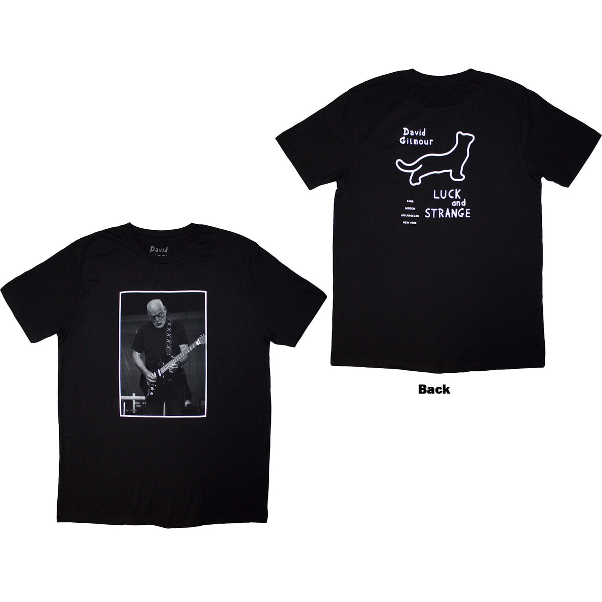 DAVID GILMOUR - LUCK & STRANGE BLACK CAT STRAT - T-Shirt Black