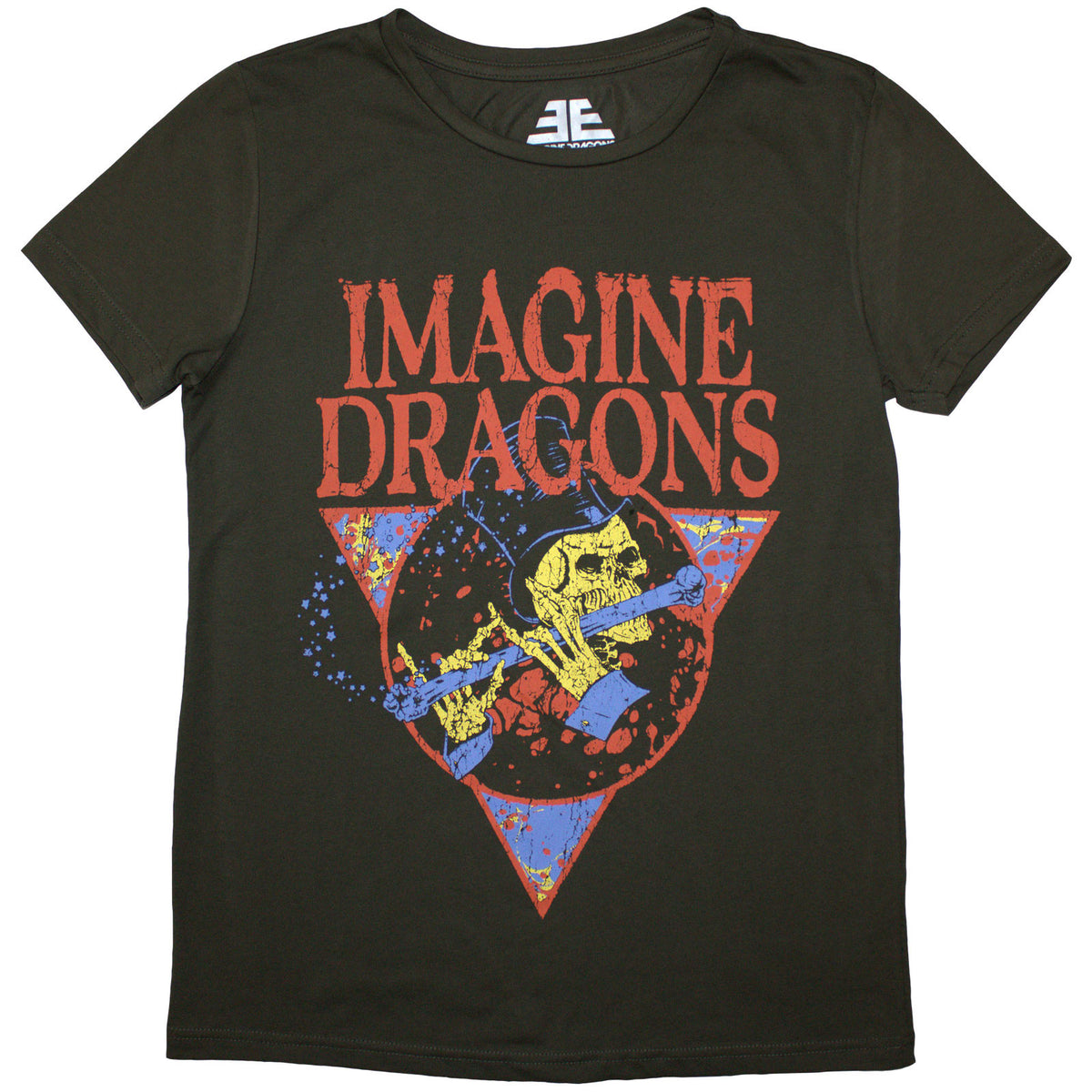 IMAGINE DRAGONS - SKELETON FLUTE - Ladies T-Shirt Green