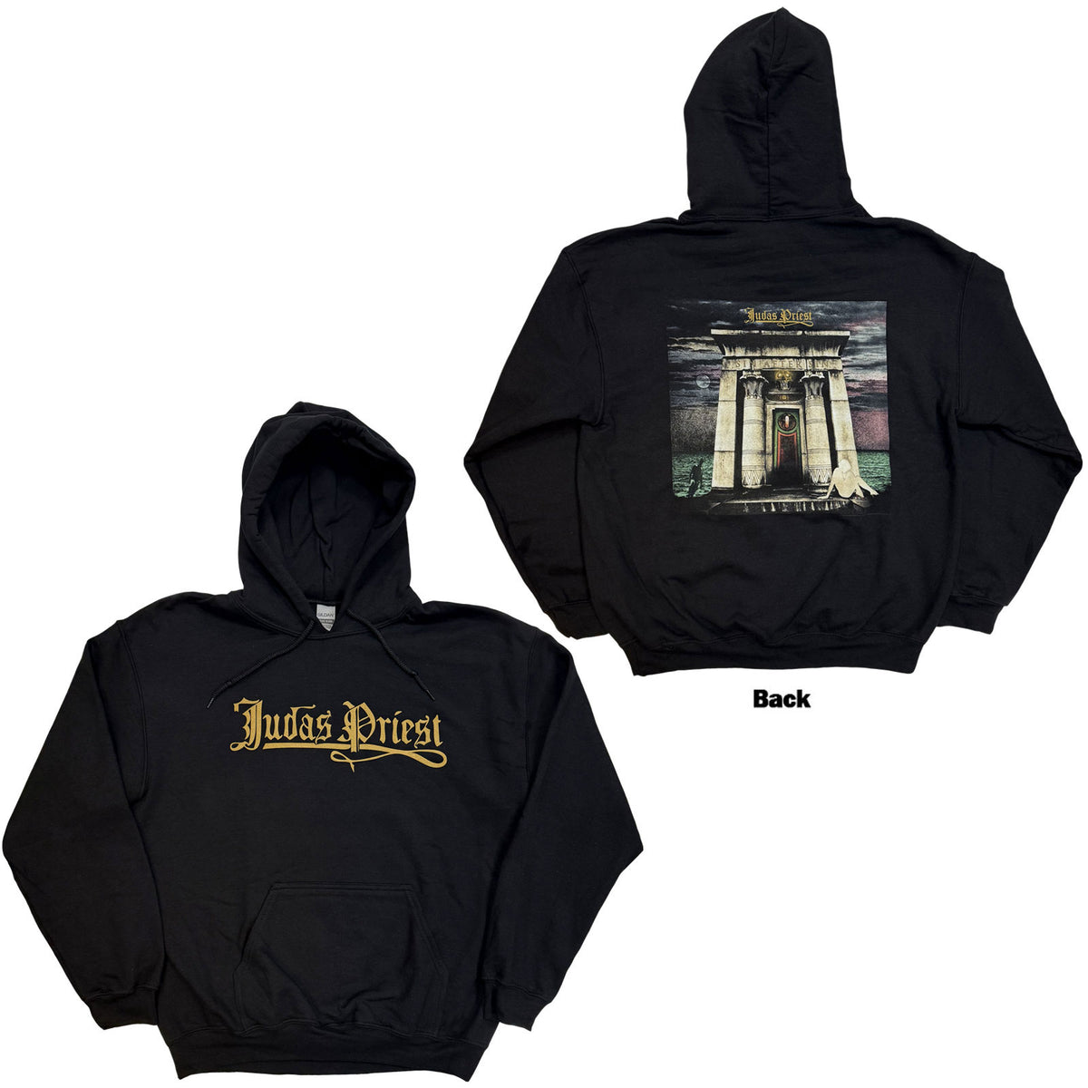 JUDAS PRIEST - SIN AFTER SIN LOGO & ALBUM COVER - Pullover Hoodie Black