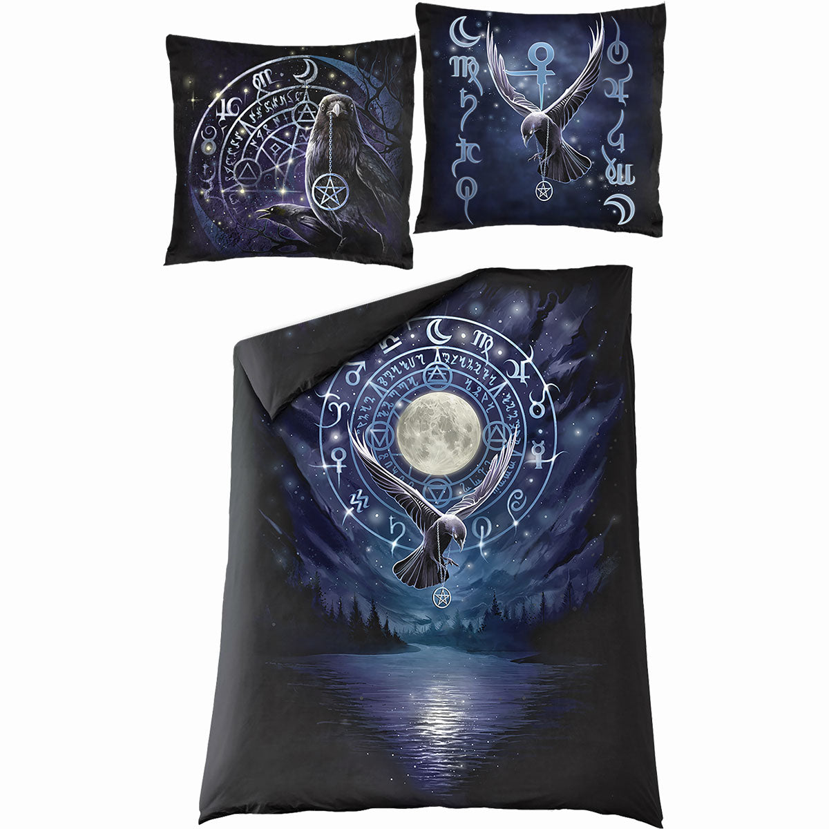 Brujería - Cubierta de edredón de algodón individual + estuche de almohada de la UEK y UE