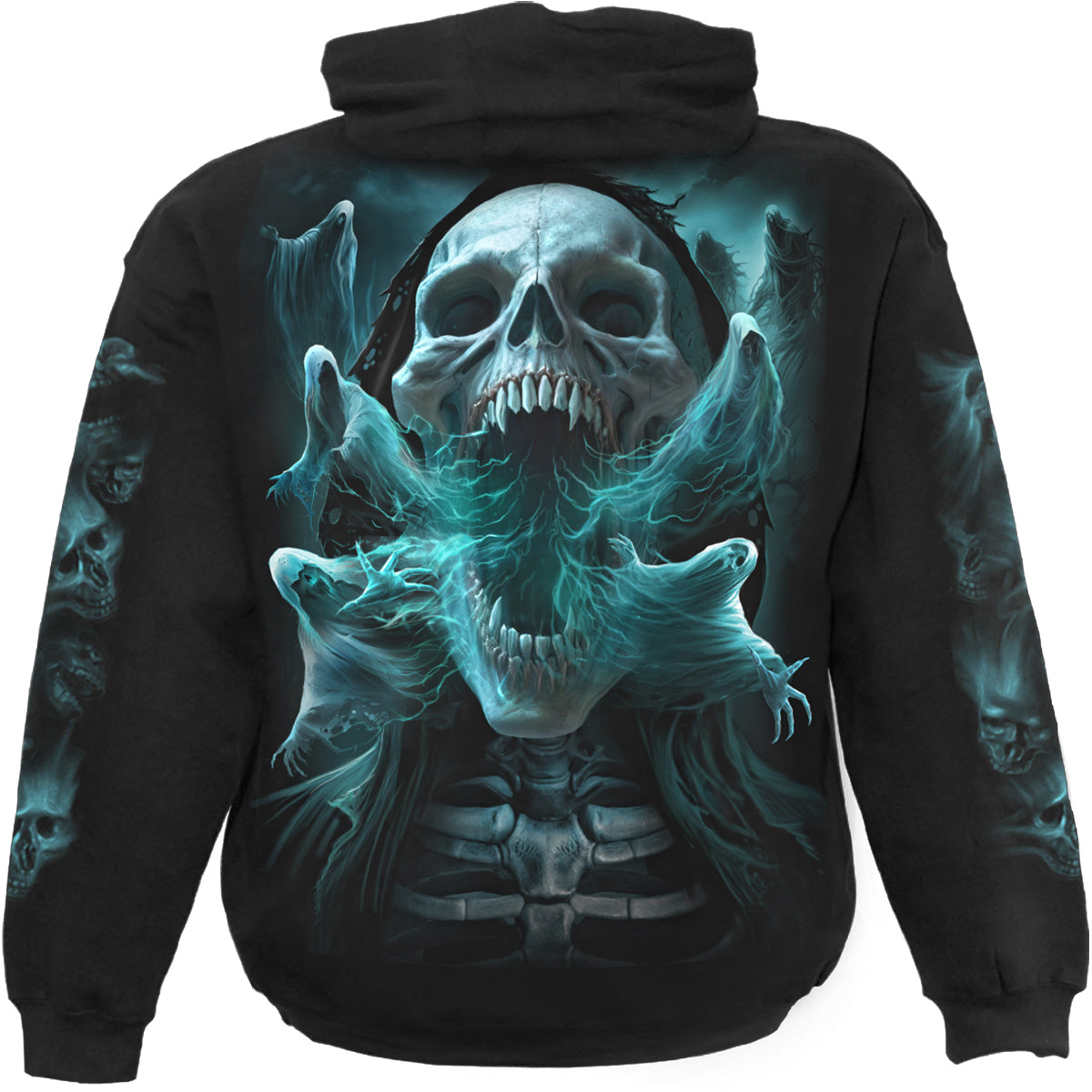 GHOST SKULL - Sudadera con capucha Negra