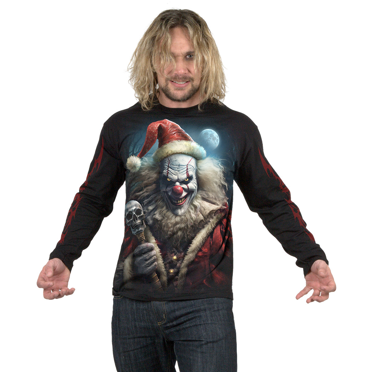 SANTA CLOWN - Camiseta de manga larga Negra