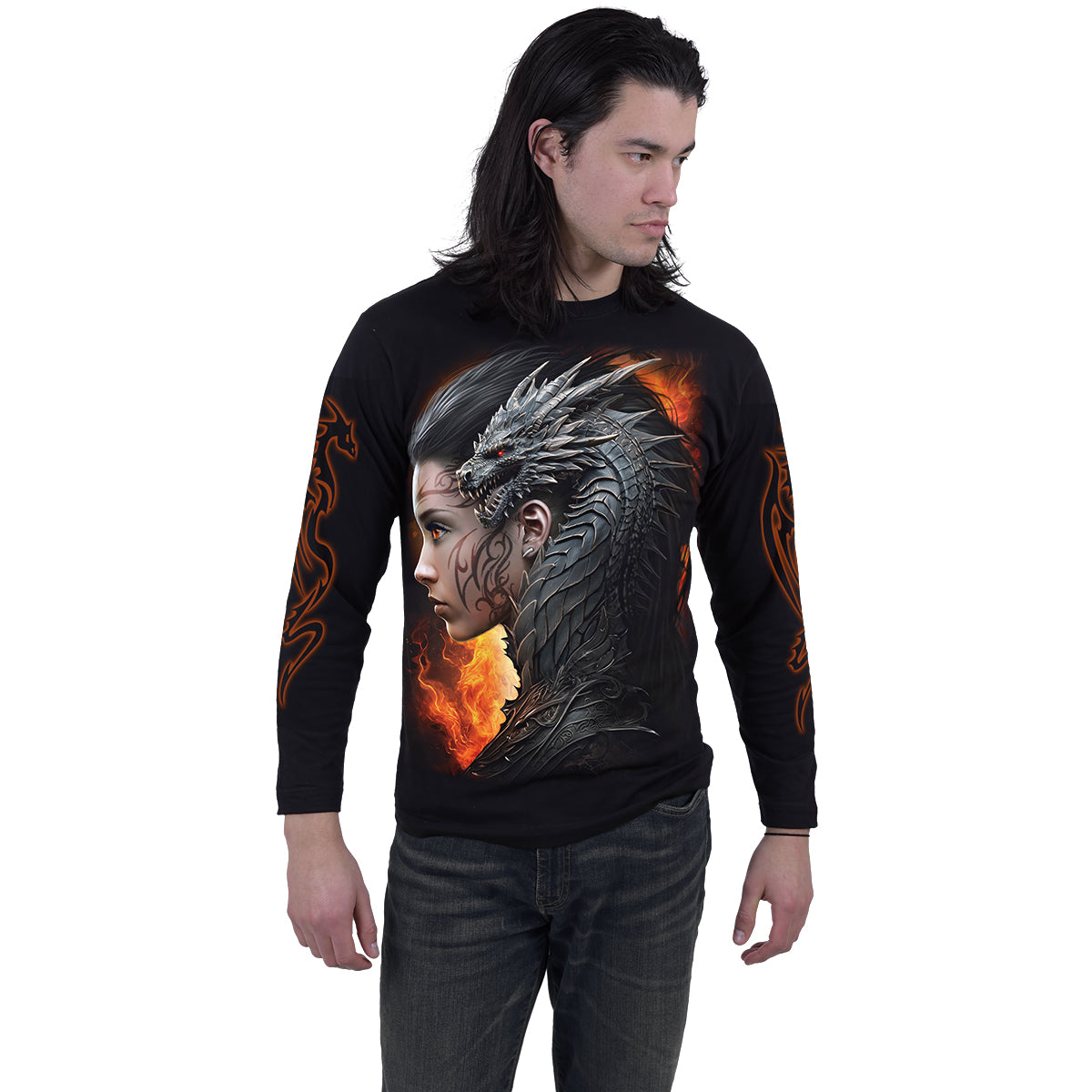 DRACO QUEEN - Camiseta de manga larga Negra