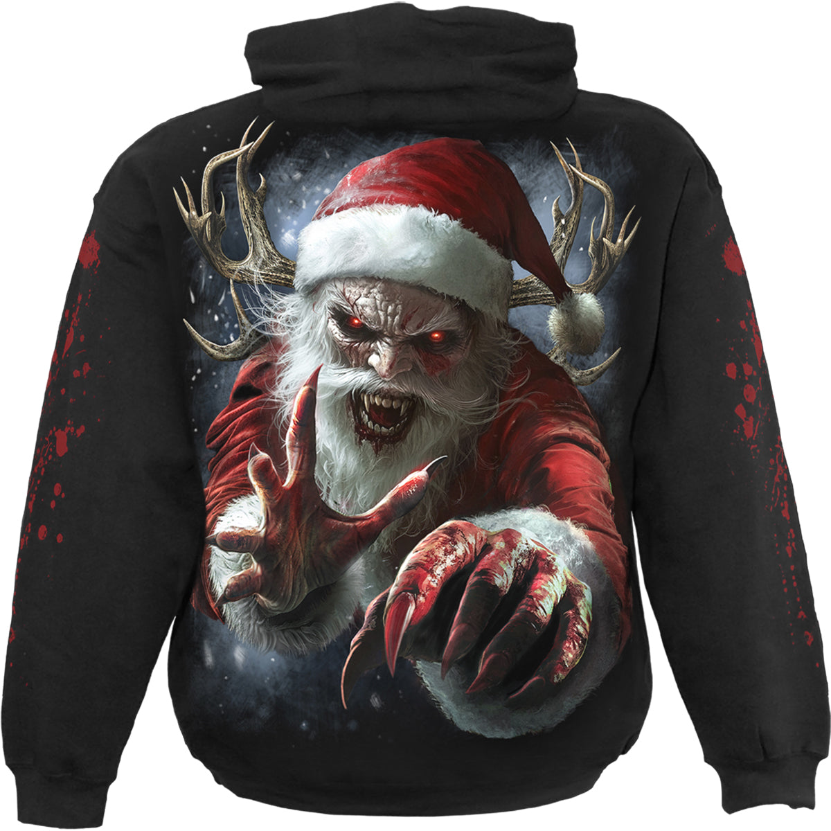 NAUGHTY OR NICE SANTA - Sudadera con capucha Negra