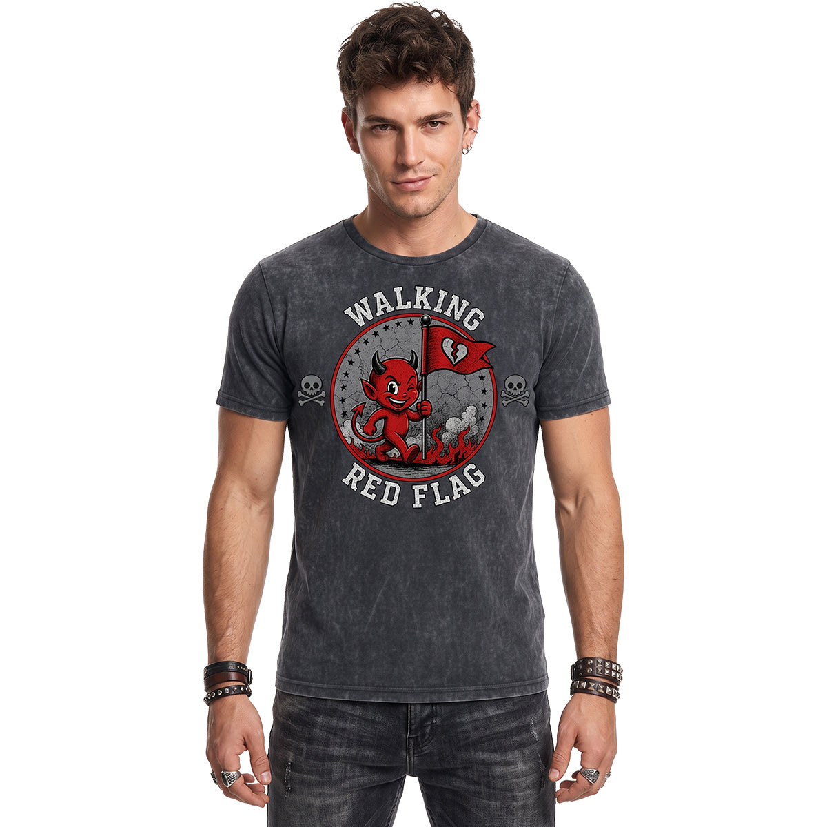 RED FLAG - Camiseta con efecto «acid wash»