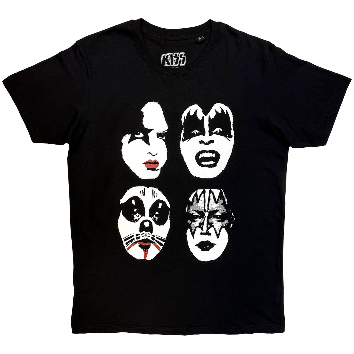 KISS - STACKED FACES - T-Shirt Black