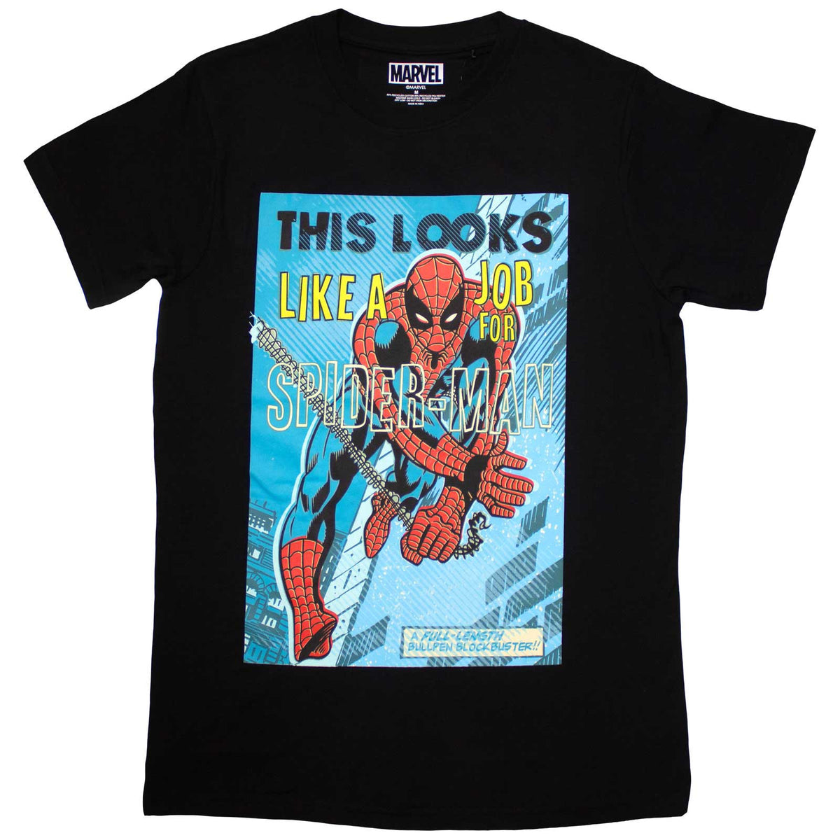 MARVEL COMICS - LOOKS LIKE A JOB FOR SPIDERMAN - T-Shirt Black