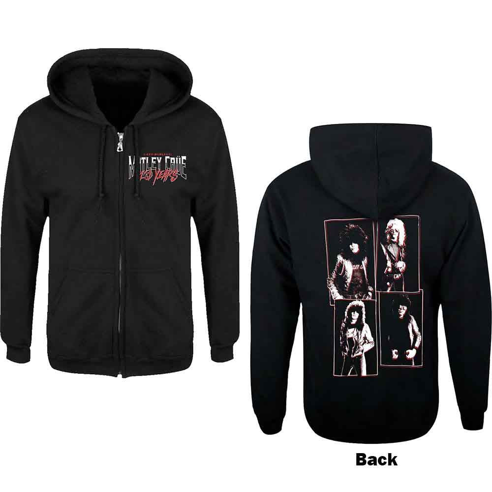 MOTLEY CRUE - 40 YEARS - Zipped Hoodie Black