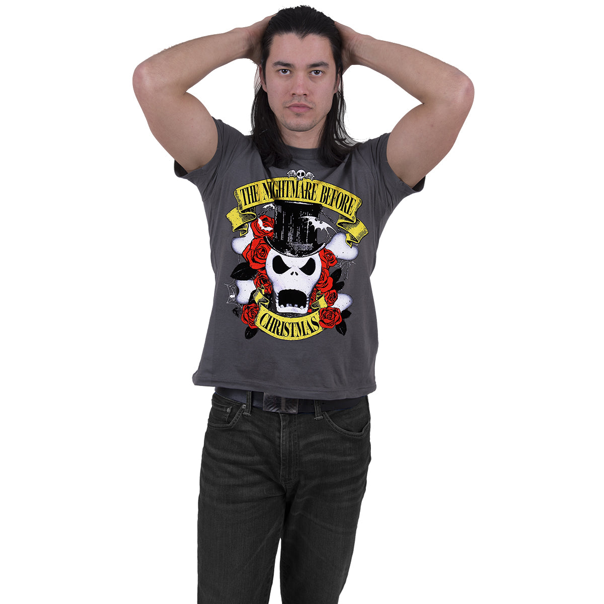 PESADILLA ANTES DE NAVIDAD - SOMBRERO JACK - Camiseta Charcoal