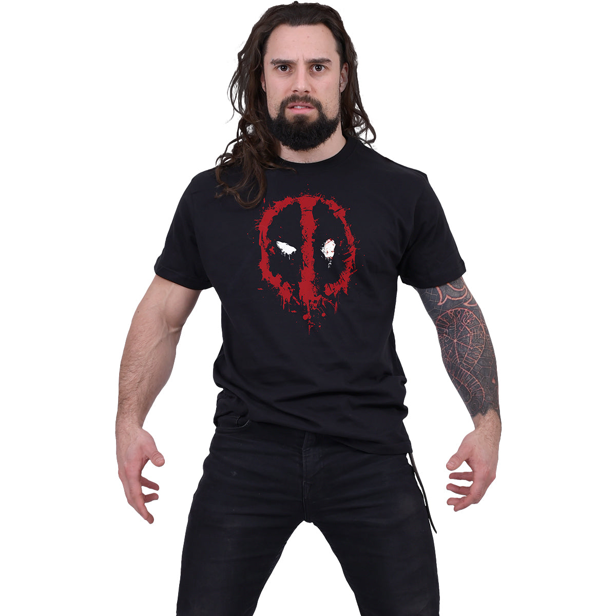 MARVEL DEADPOOL - SPLAT - Camiseta con estampado frontal Negro