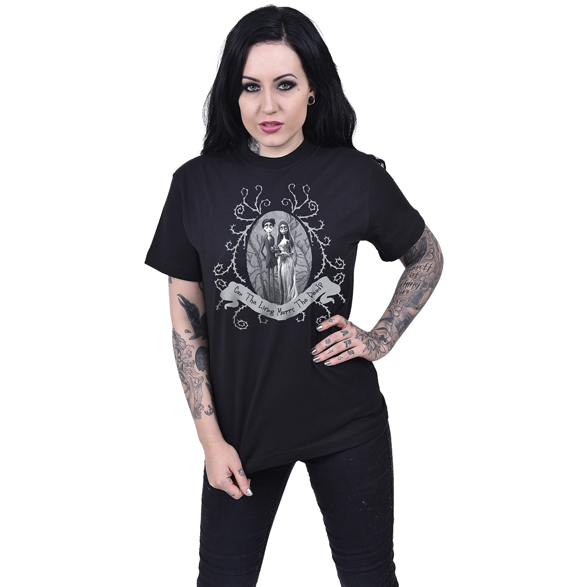 CORPSE BRIDE - DEAD WEDDING - Camiseta con estampado frontal Negro