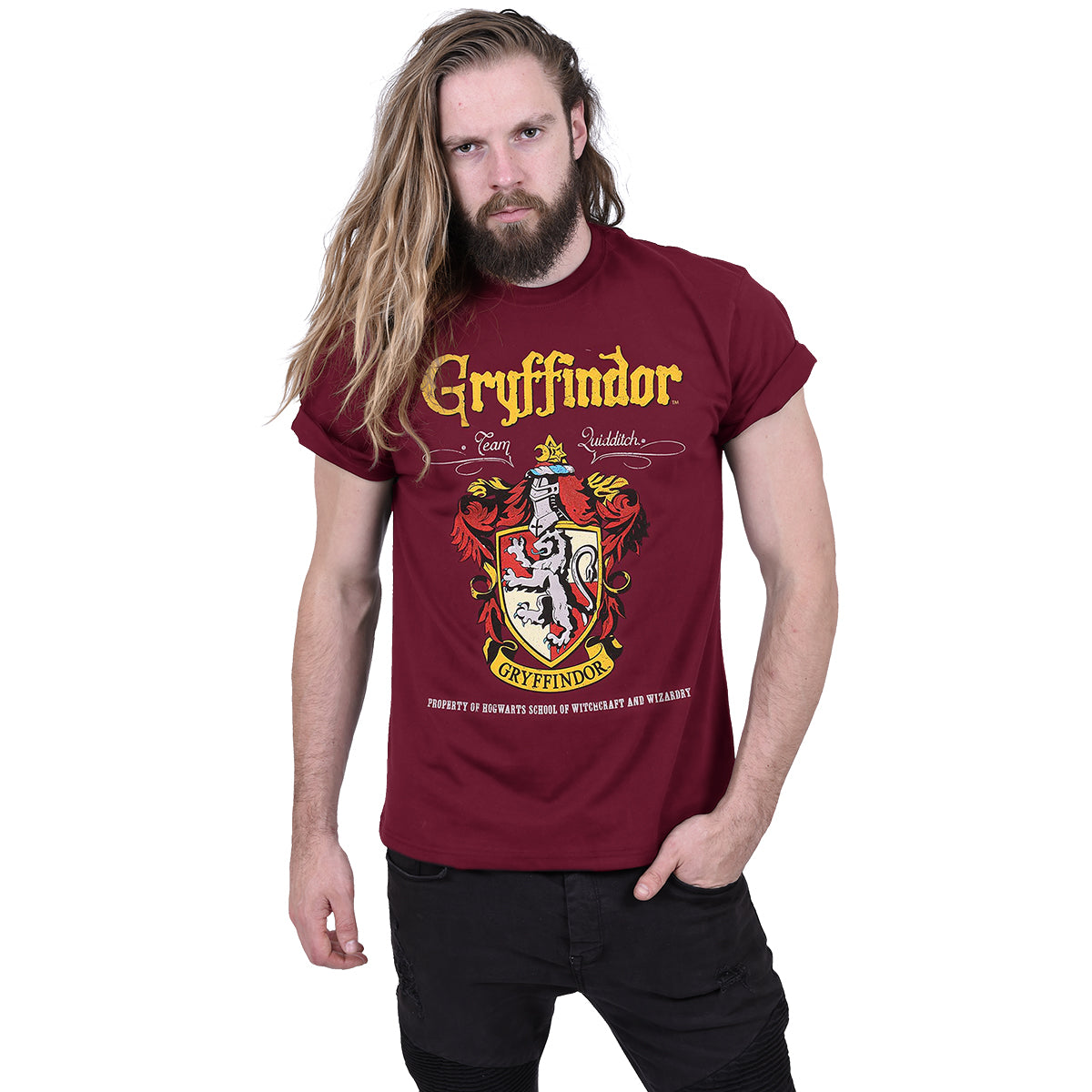 HARRY POTTER - GRYFFINDOR CRESTA ROJA - Camiseta Granate