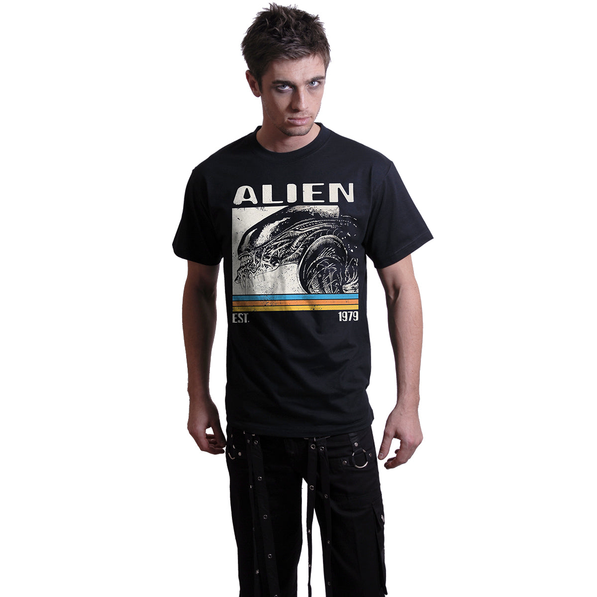 ALIEN - RETRO BARS - Camiseta con estampado frontal Negro