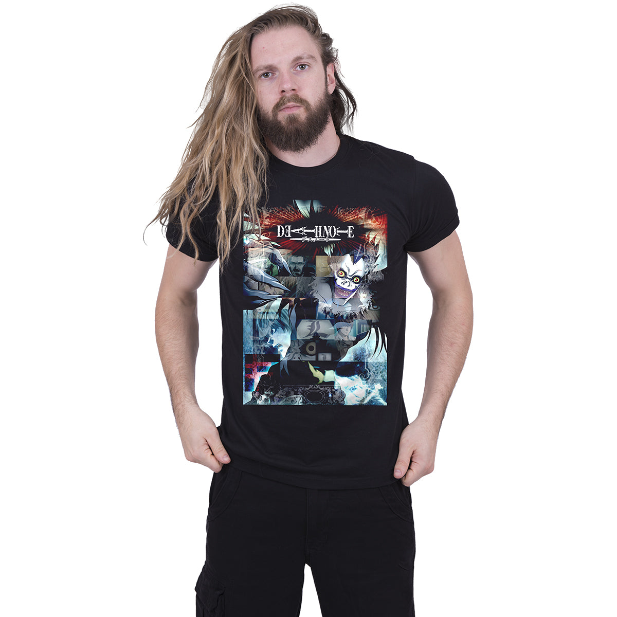 DEATH NOTE - GLITCH - Camiseta con estampado frontal Negro