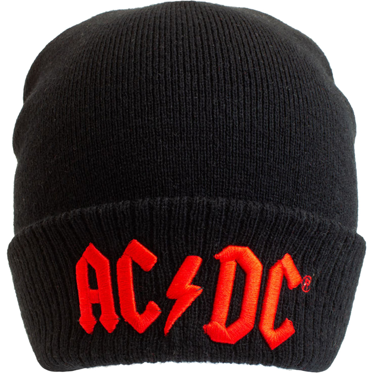 AC/DC - APPLIQUE LOGO - BEANIE - Licensed Band Cotton Beanies Black