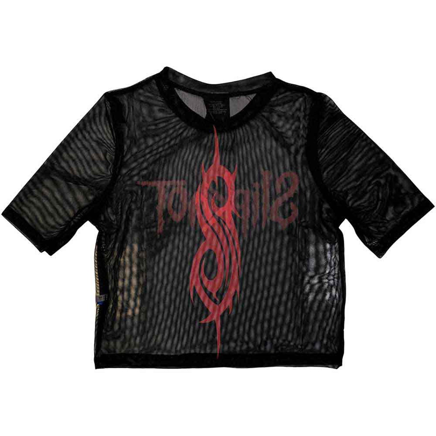 SLIPKNOT - LOGO - Crop Top Black (Back Print & Mesh)