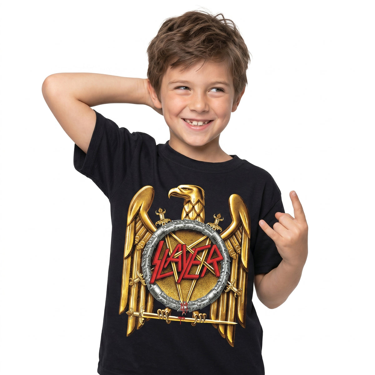 SLAYER - GOLD EAGLE - Kids T-Shirt Black