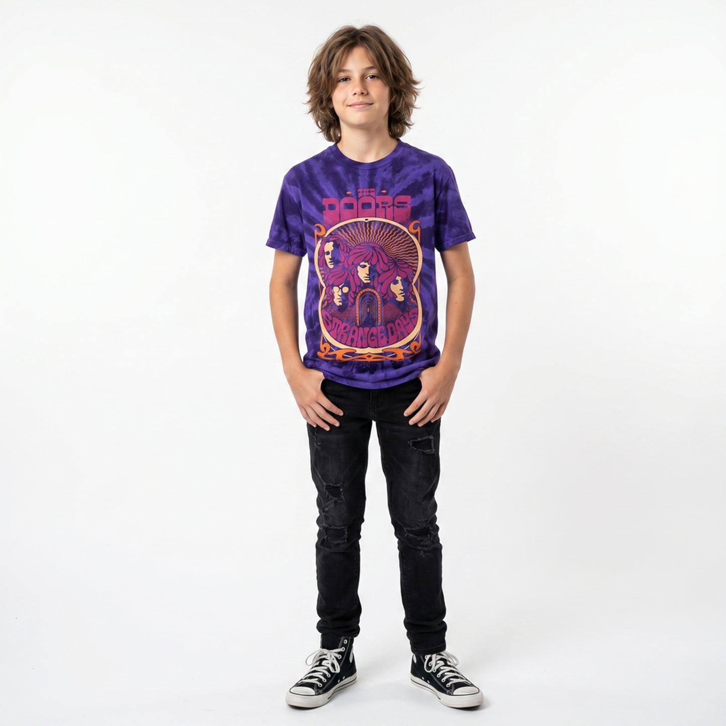 THE DOORS - STRANGE DAYS - Camiseta niño Azul (Colección Wash)