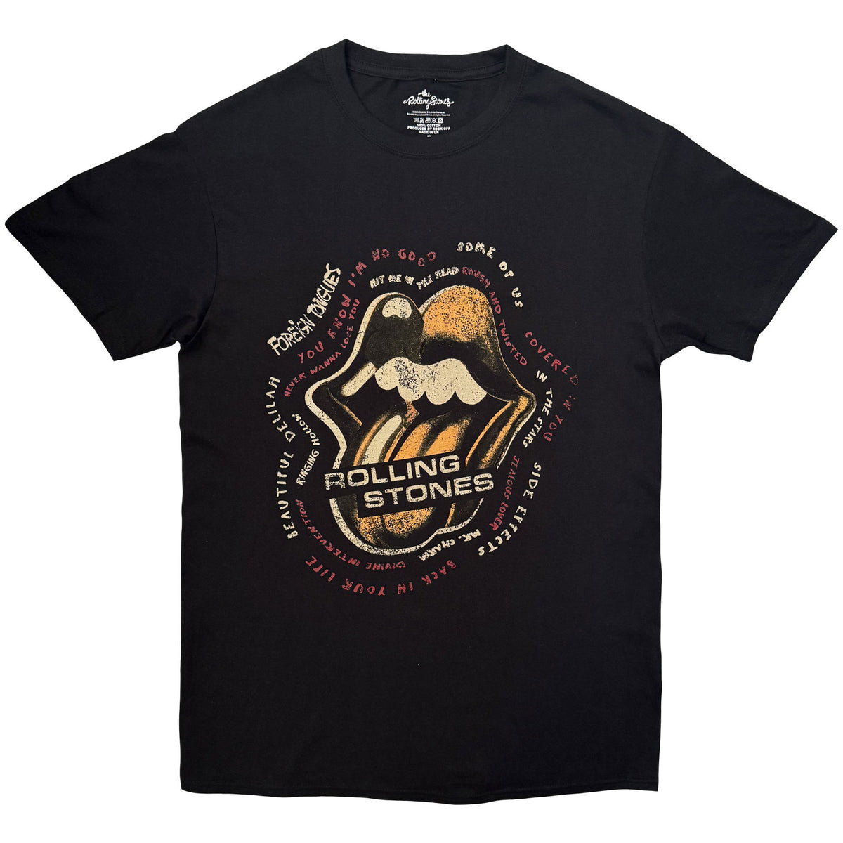 THE ROLLING STONES - FOREIGN TONGUES - T-Shirt Black - 2