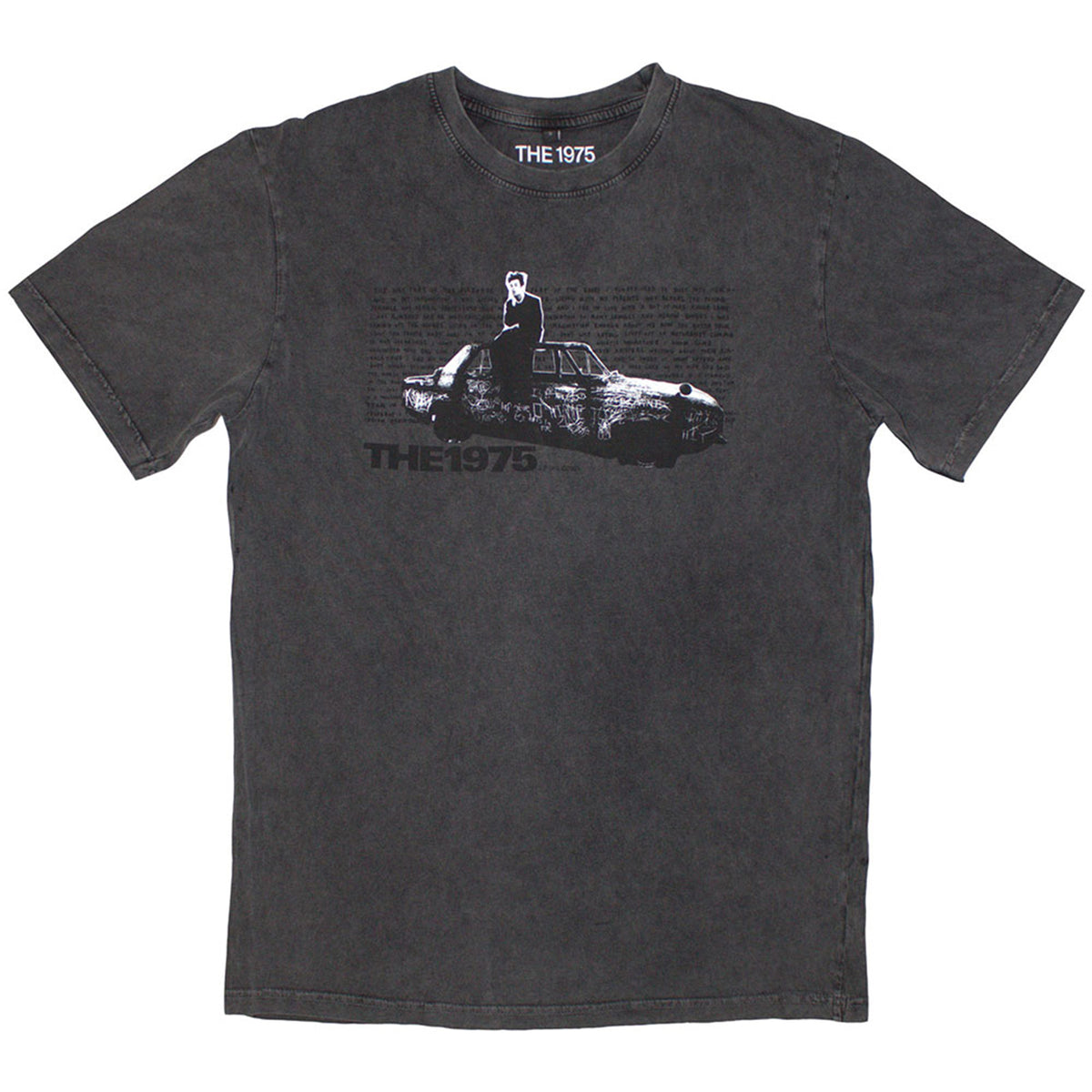 1975, THE - CAR PHOTO - Stone Wash T-Shirt Grey
