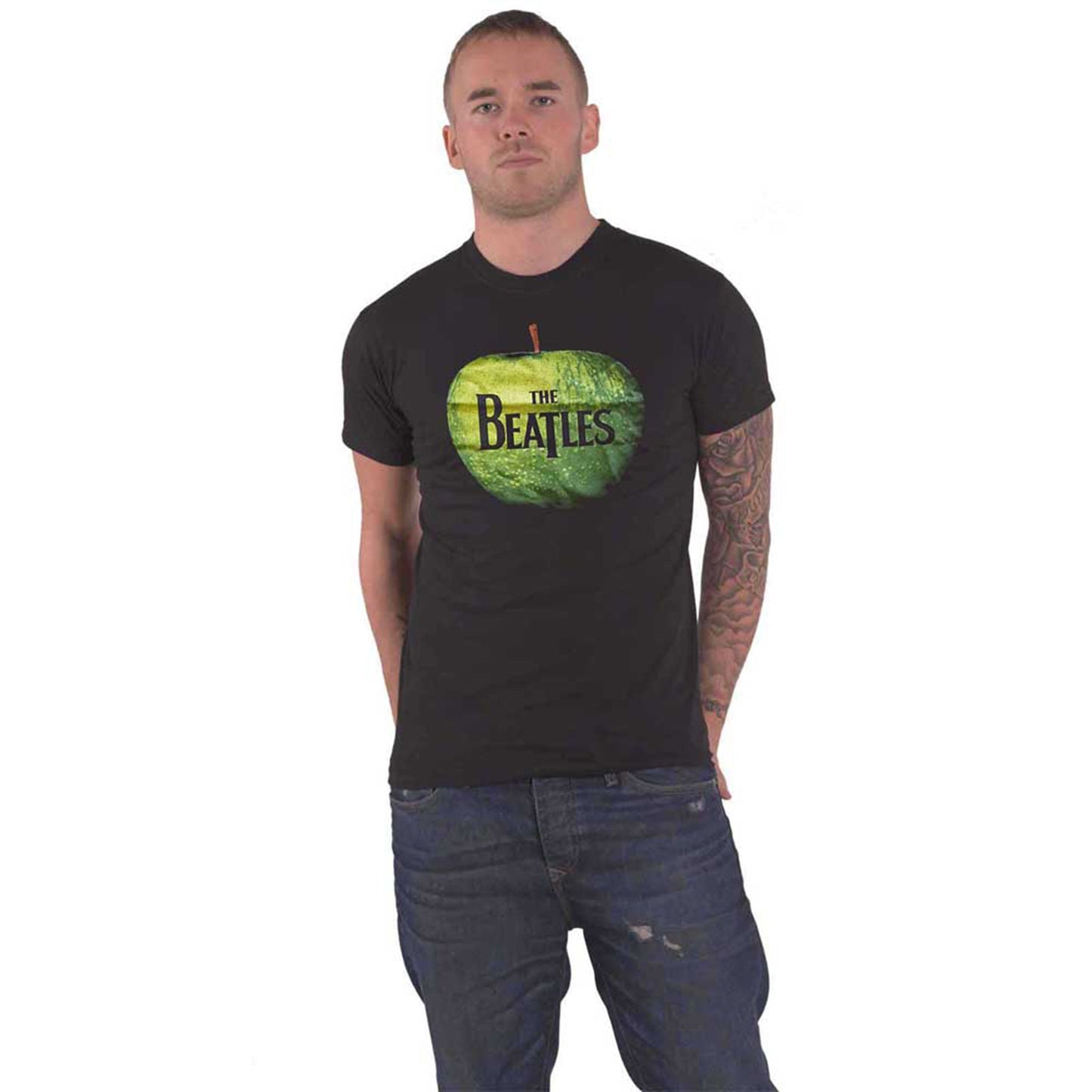 BEATLES, THE - LOGO APPLE - Camiseta Negro