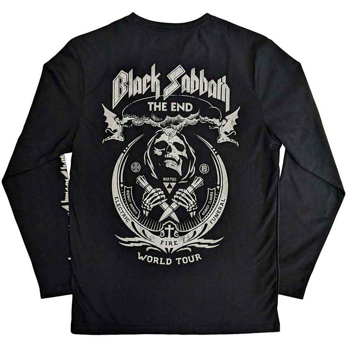 BLACK SABBATH - THE END MUSHROOM CLOUD - Long Sleeve T-Shirt Black (Back & Sleeve Print)