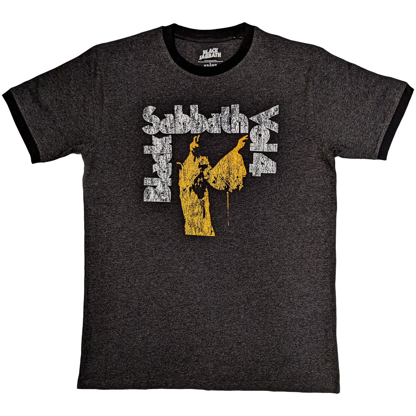 BLACK SABBATH - VOL 4 - Ringer T-Shirt Grey