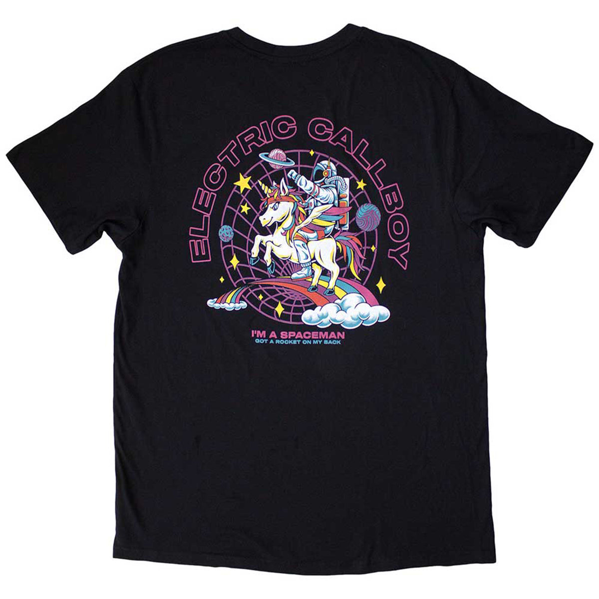 ELECTRIC CALLBOY - SPACEMAN UNICORN - T-Shirt Black (Back Print)