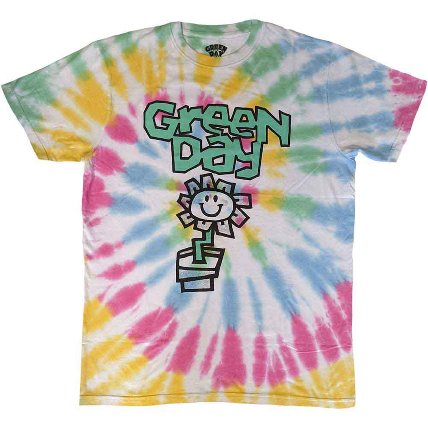 GREEN DAY - FLOWER POT - T-Shirt White (Wash Collection)