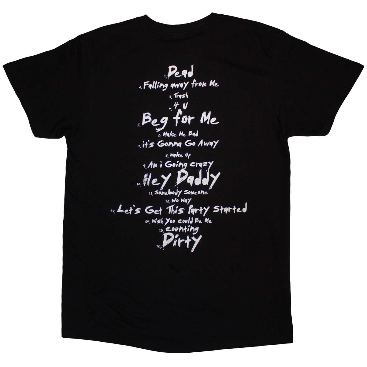 KORN - ISSUES TRACKLIST - T-Shirt Black (Back Print)