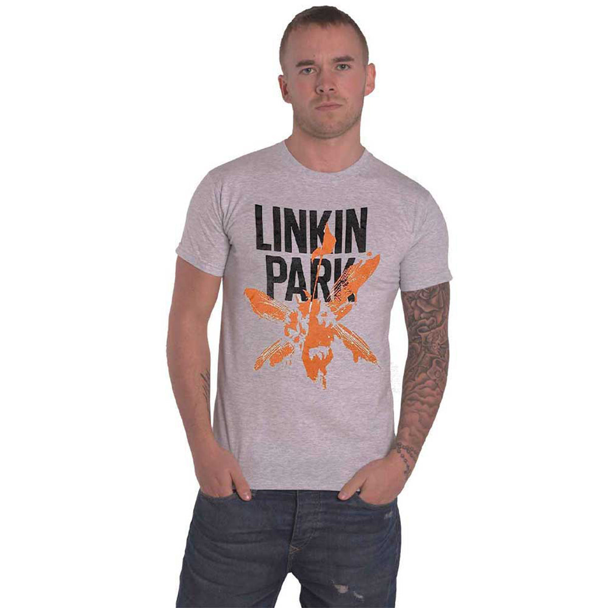 LINKIN PARK - SOLDIER ICONS - T-Shirt Grey (Back Print)