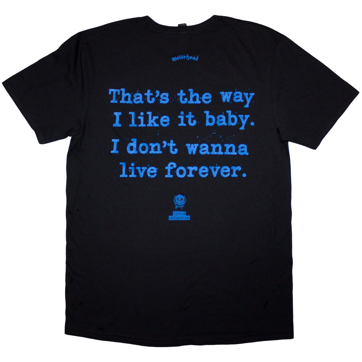 MOTORHEAD - ACE OF SPADES LYRIC - T-Shirt Black (Back Print)