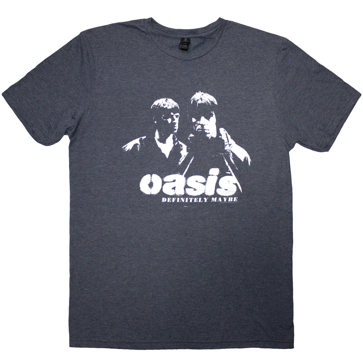 OASIS - DEFINITELY MAYBE PHOTO STENCIL - T-Shirt Blue
