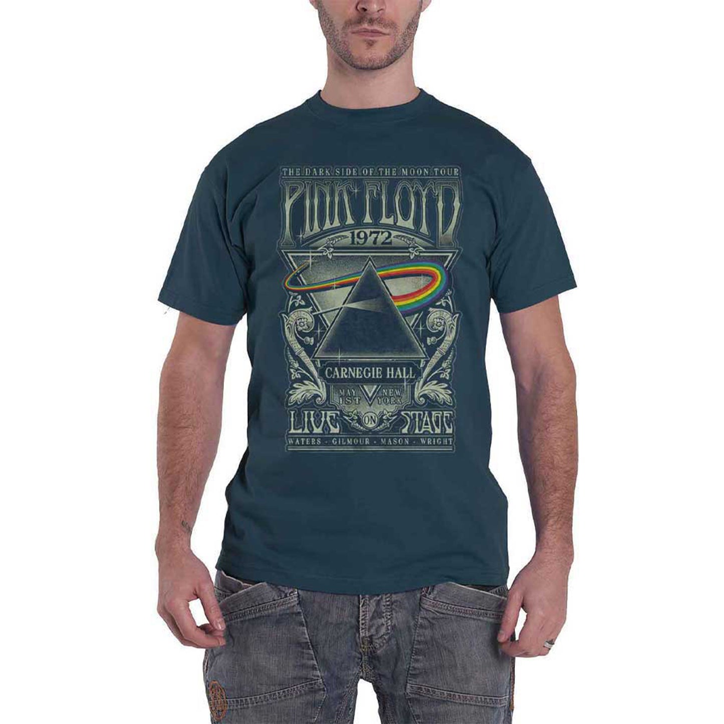 PINK FLOYD - CARNEGIE HALL POSTER - T-Shirt Blue