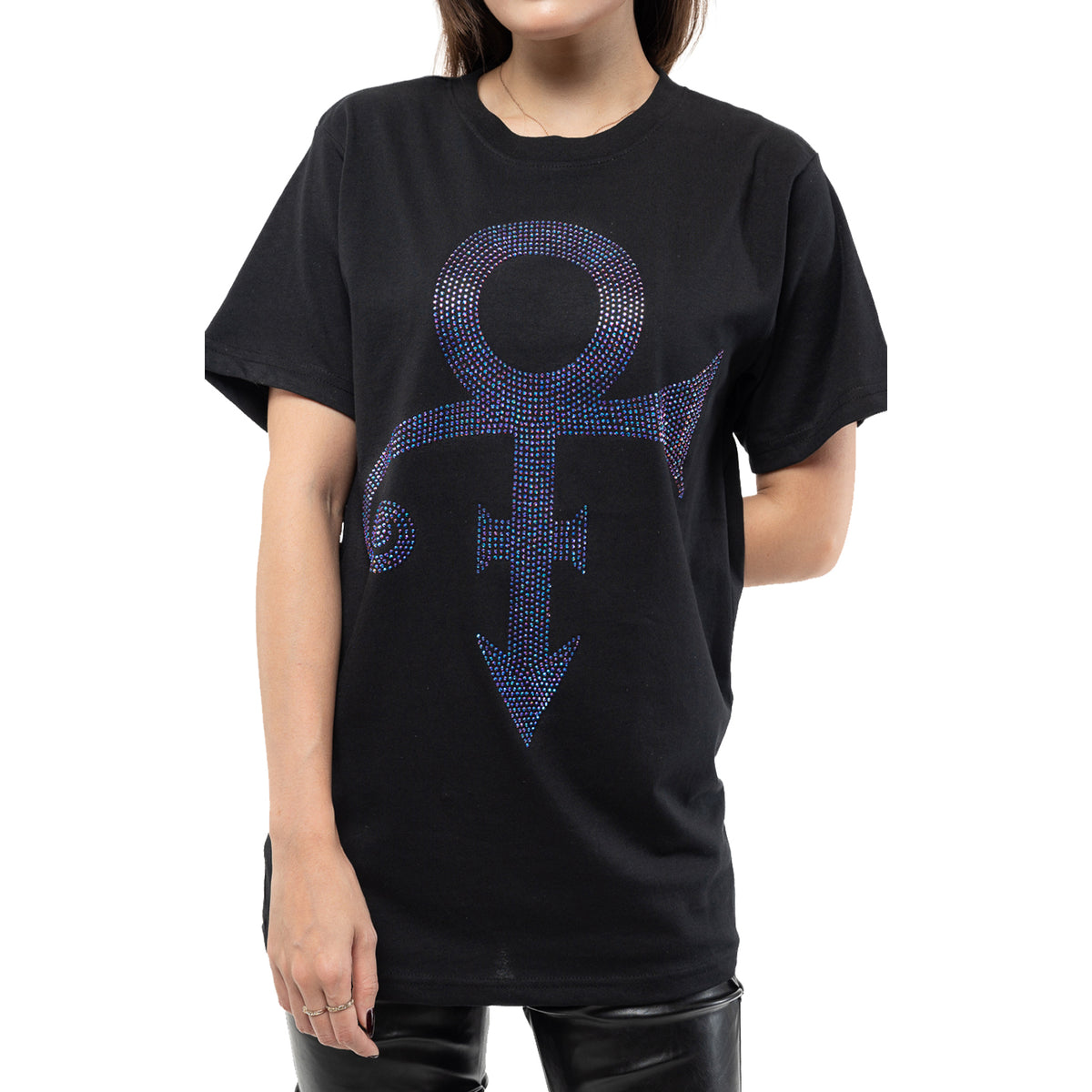 PRINCE - PURPLE SYMBOL - T-Shirt Black (Embellished)