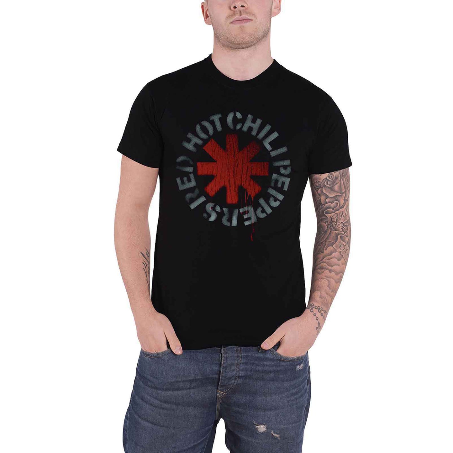 RED HOT CHILI PEPPERS - STENCIL - T-Shirt Black