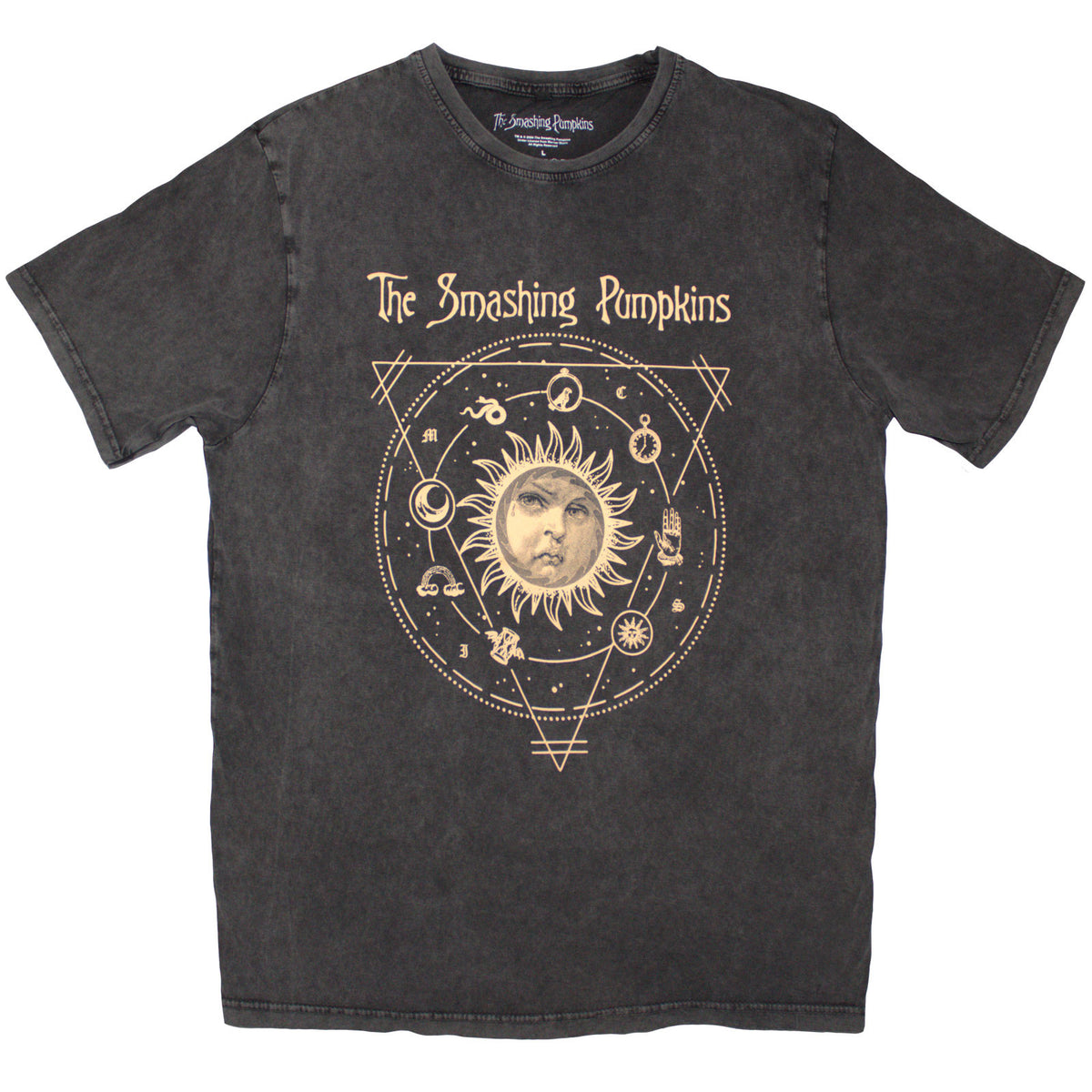 SMASHING PUMPKINS, THE - CELESTIAL SUN - Stone Wash T-Shirt Grey