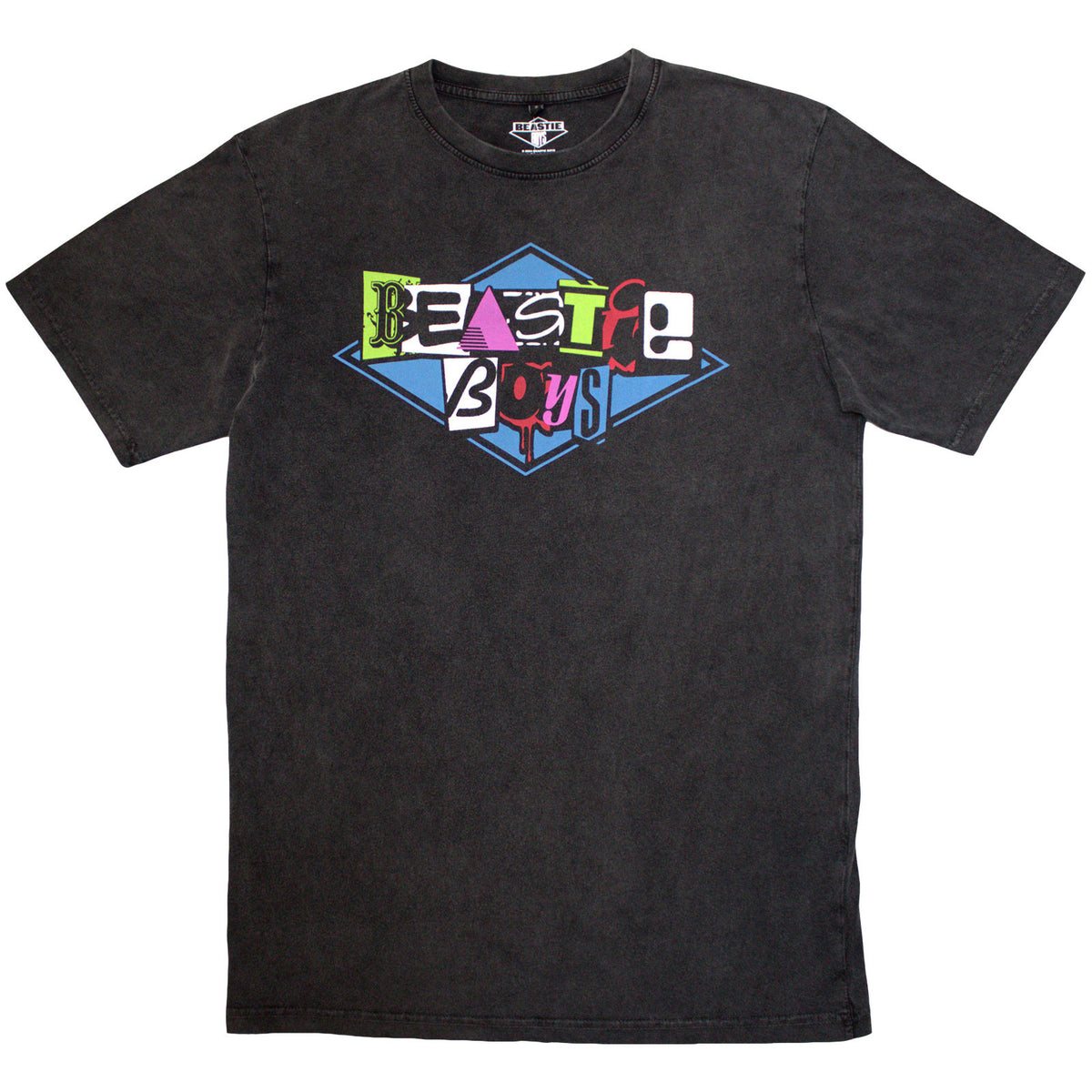 THE BEASTIE BOYS - MULTICOLOUR LOGO - Stone Wash T-Shirt Grey