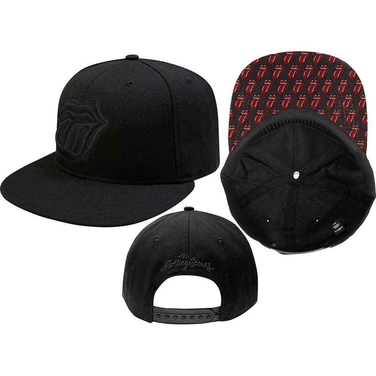 THE ROLLING STONES - CLASSIC TONGUE - Gorra Snapback Negra