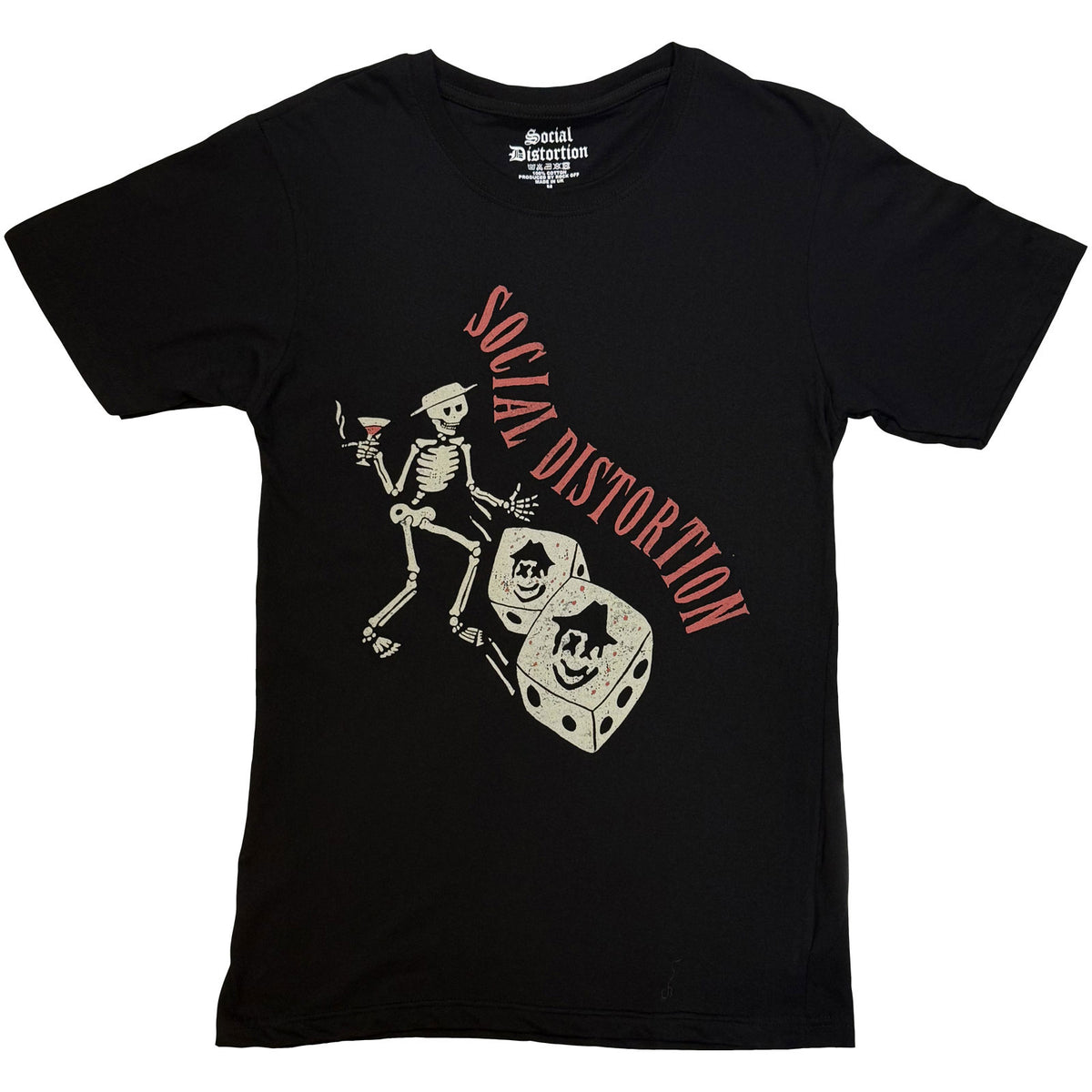 SOCIAL DISTORTION - SKULLY DICE VINTAGE - T-Shirt Black