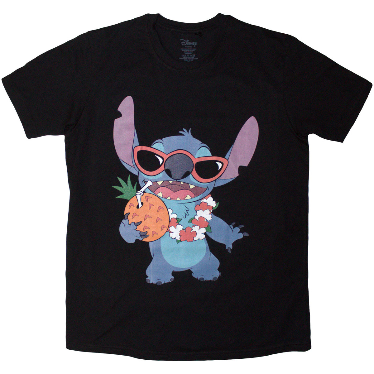 DISNEY - LILO & STITCH STITCH PINEAPPLE - T-Shirt Black