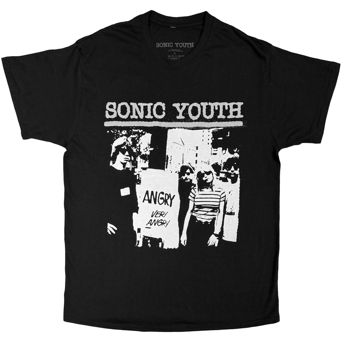 SONIC YOUTH - ANGRY - T-Shirt Black